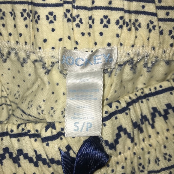 Jockey Snowflake Print Navy Silk Bow Pyjama Pant - Picture 7 of 9